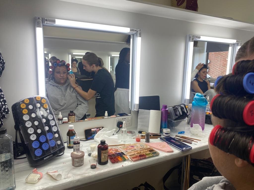 A detailed prosthetic special effects makeup transformation