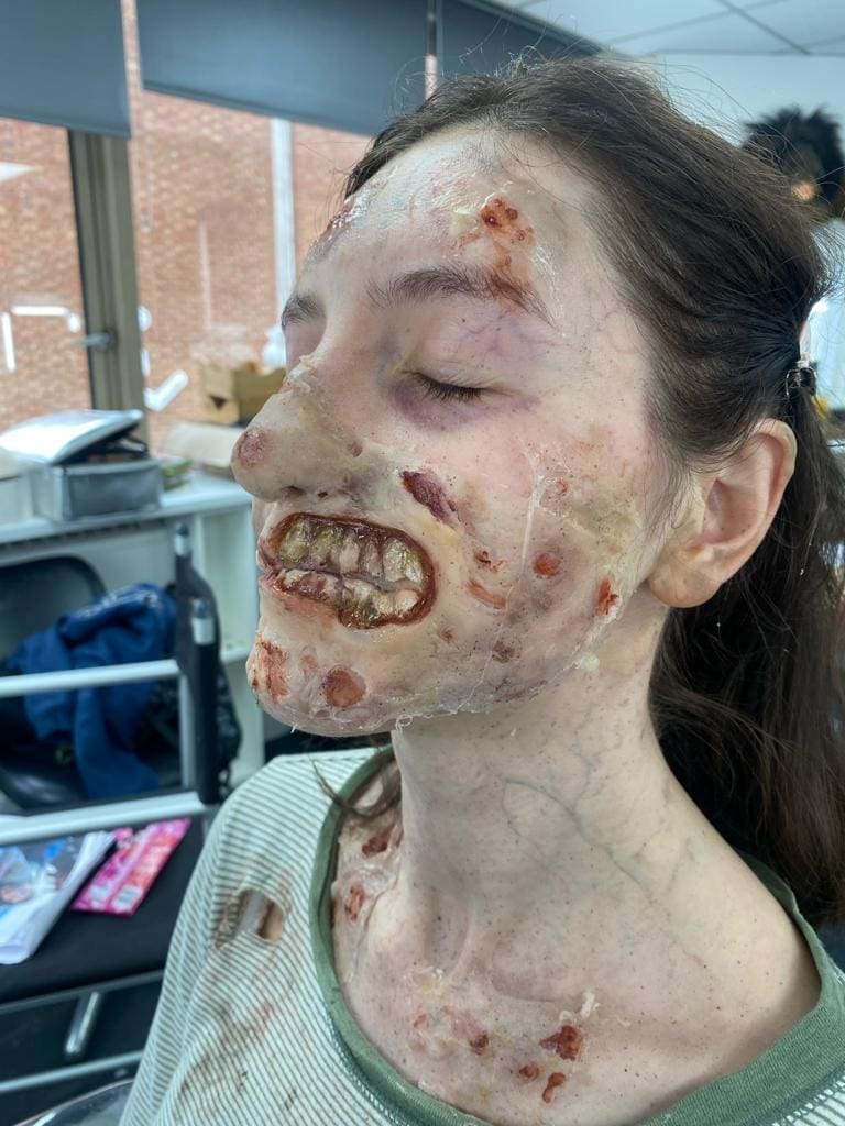A polished camera ready beauty look on set