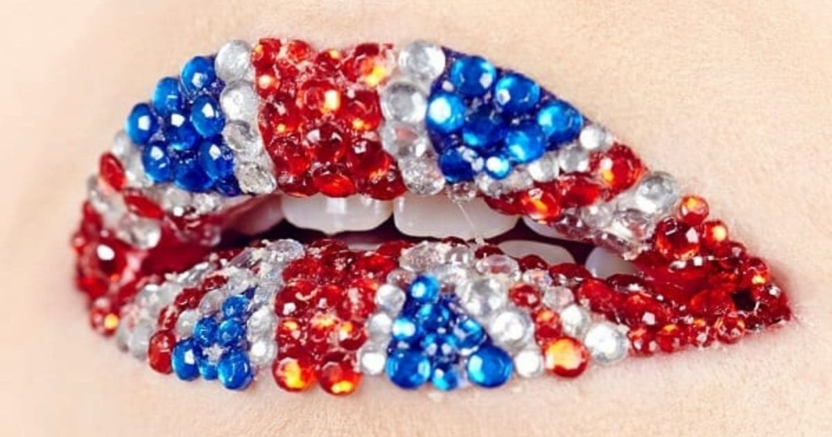 British flag lips British flag lips