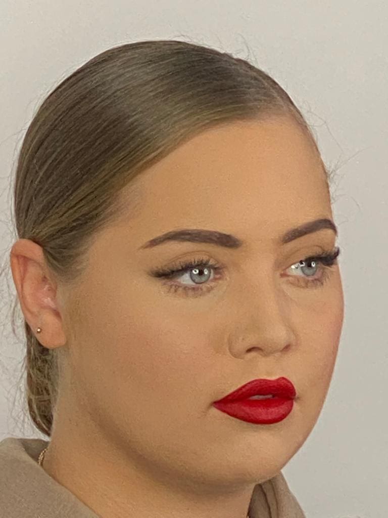 Girl with red lipstick