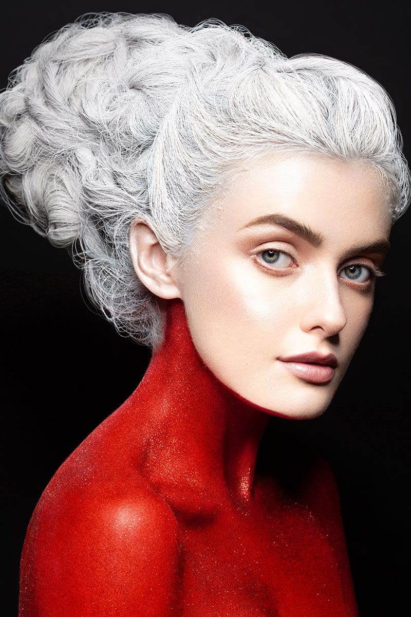 makeup course - Girl with White Hair