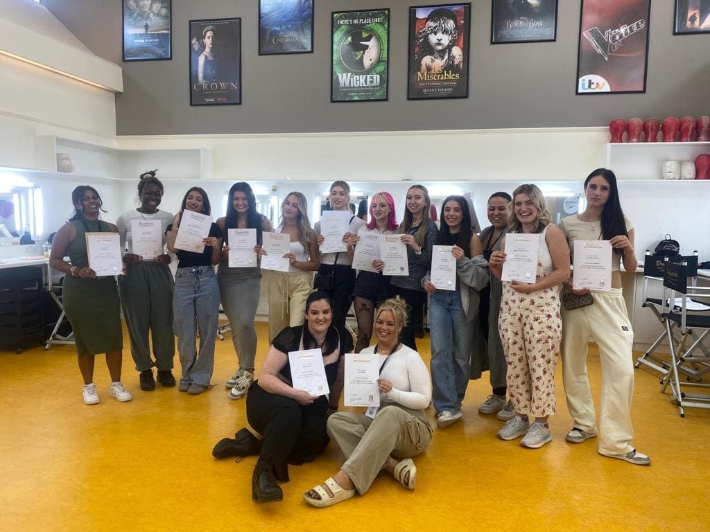 makeup course classrooms Elstree Studio - Makeup Students with Certificates.