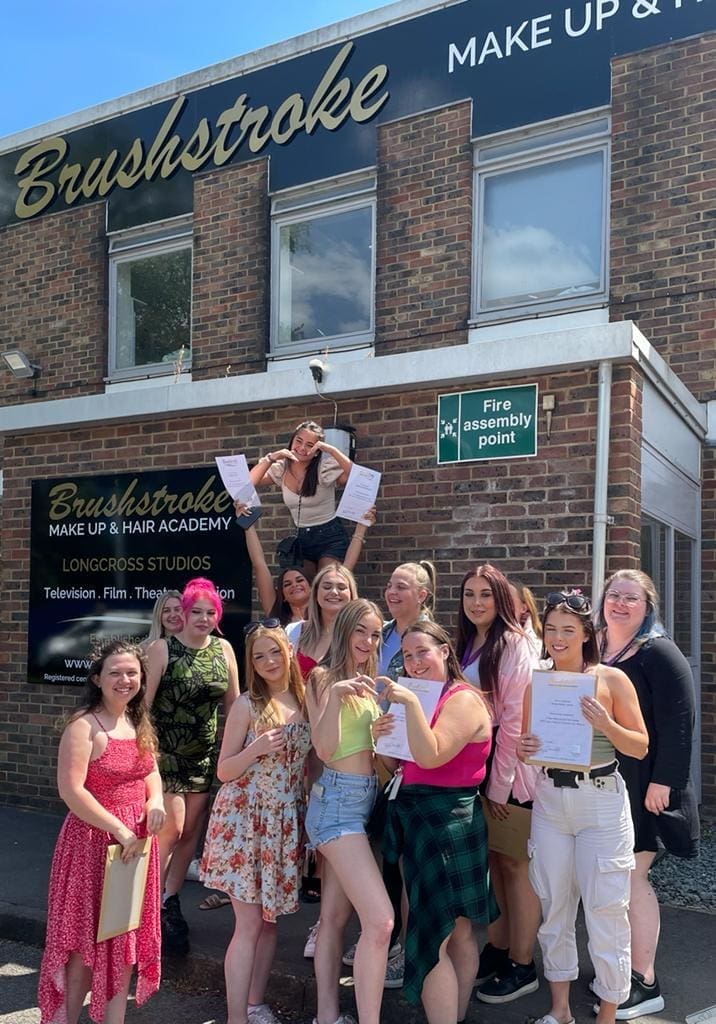 Longcross Studios Group Photo Makeup and Hair Course in London - Graduates
